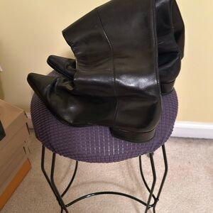 Nine West pointed toe knee boots leather